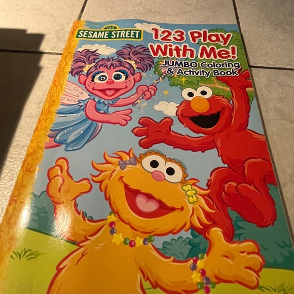 Disney 101 Dalmatians & Sesame Street Jumbo Coloring & Activity book lot of 2 - Picture 2 of 10